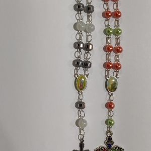 2 PIECES CAR MIRROR ROSARIES